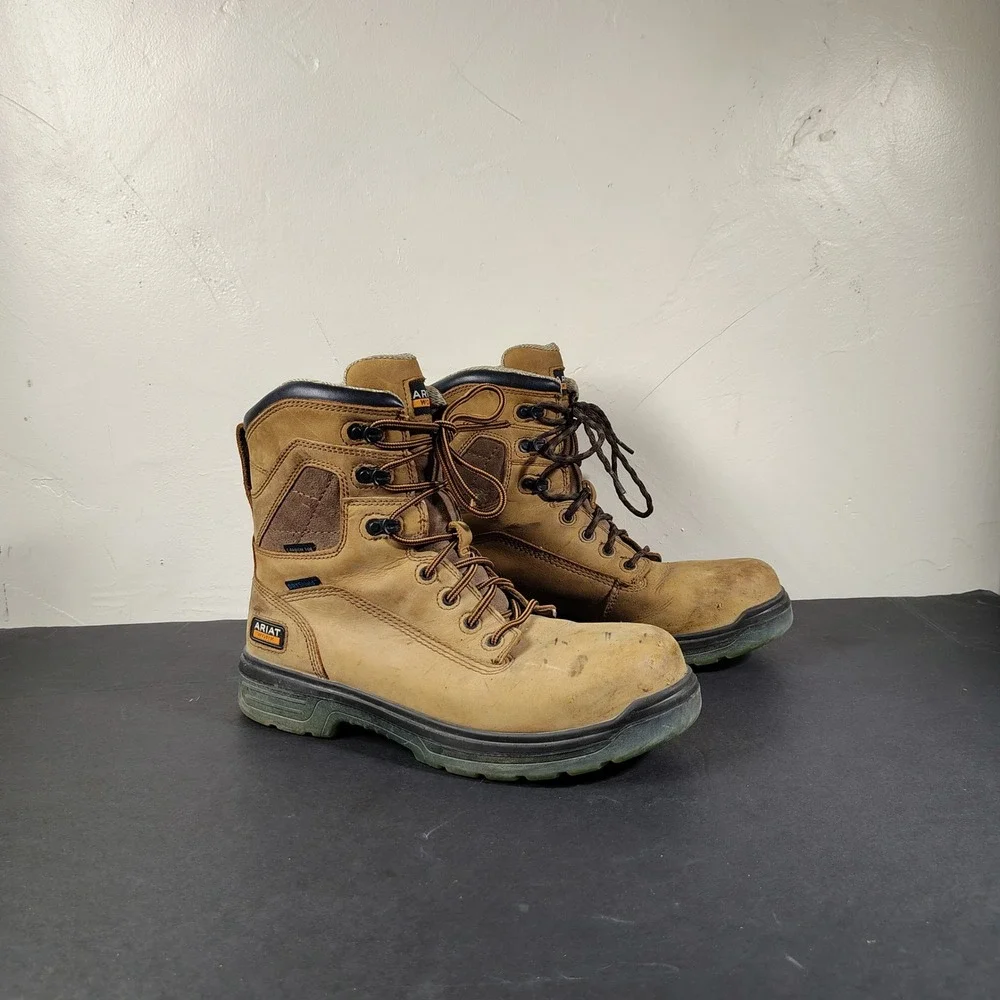 Ariat Work Boots Mens 9 D Tan Turbo 8